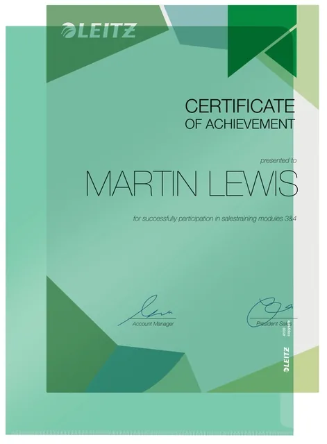 L-map Leitz Premium copy safe PVC A4 groen