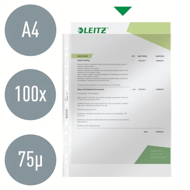 Showtas Leitz Premium standaard PP A4 transparant