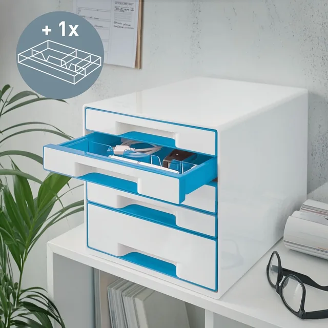 Ladenbox Leitz WOW 5 laden wit/blauw