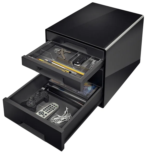 Ladenblok Leitz WOW CUBE A4 maxi 4 laden zwart