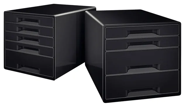 Ladenblok Leitz WOW CUBE A4 maxi 4 laden zwart