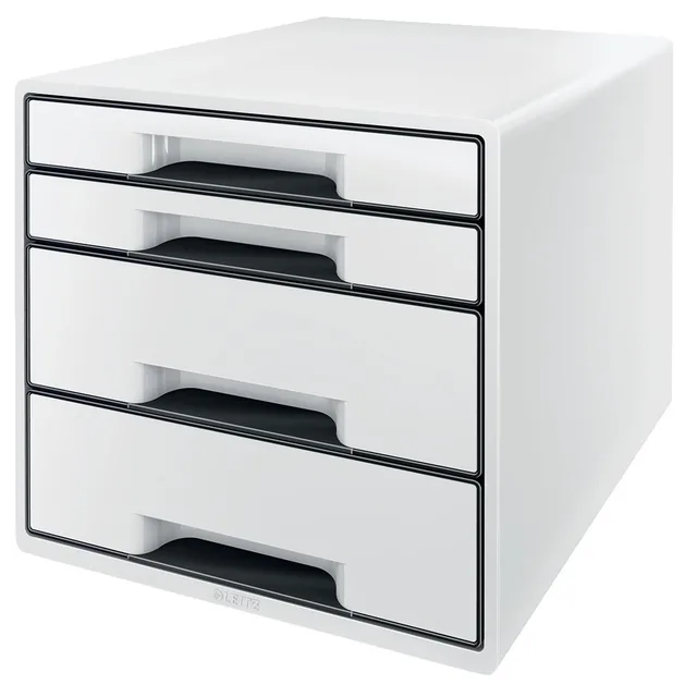 Ladenblok Leitz WOW CUBE A4 maxi 4 laden wit/zwart