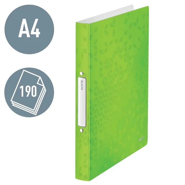 Ringband Leitz WOW A4 2-rings O-mech 32mm PP groen