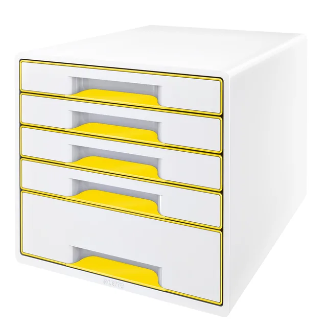 Ladenblok Leitz WOW 5 laden wit/geel