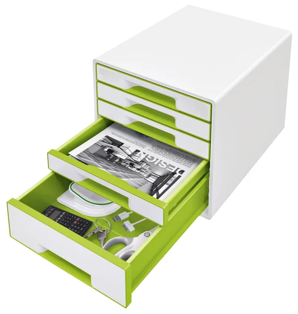 Ladenblok Leitz WOW 5 laden wit/groen