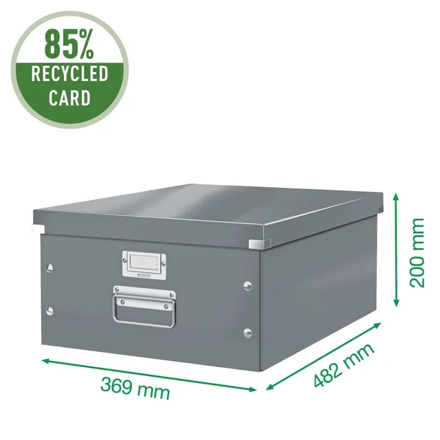 Opbergbox Leitz WOW Click Store 369x200x482mm gl