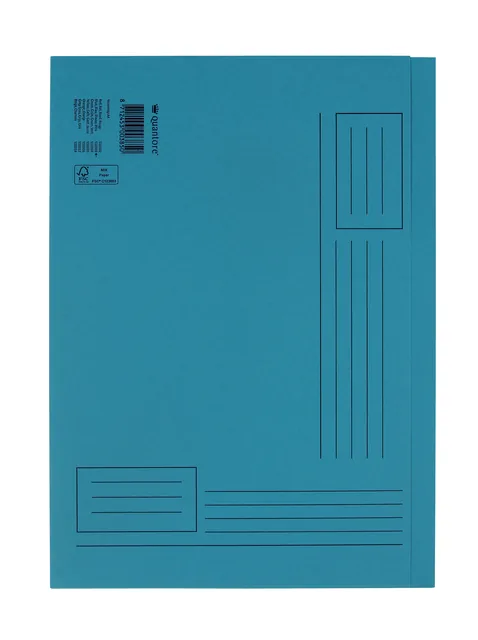 Vouwmap Quantore A4 ongelijke zijde 320gr blauw
