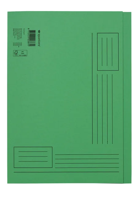 Vouwmap Quantore A4 ongelijke zijde 320gr groen