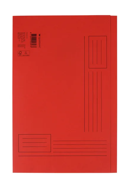 Vouwmap Quantore fo ongelijke zijde 320gr rood