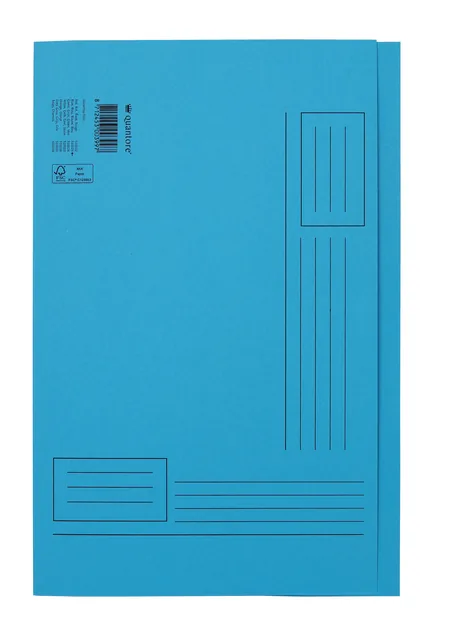 Vouwmap Quantore fo ongelijke zijde 320gr blauw