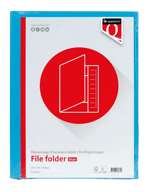 Dossiermap Quantore A4 320gr blauw