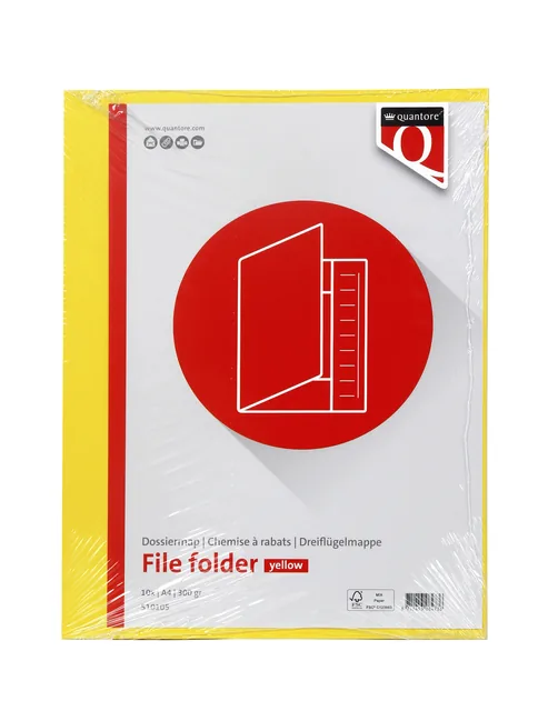 Dossiermap Quantore A4 320gr geel