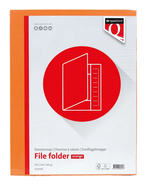 Dossiermap Quantore A4 320gr oranje