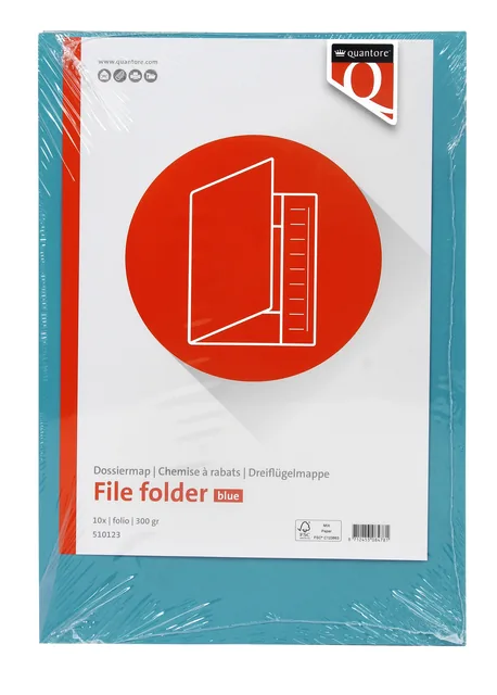 Dossiermap Quantore Folio 320gr blauw