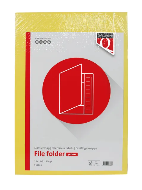 Dossiermap Quantore Fo 320gr geel
