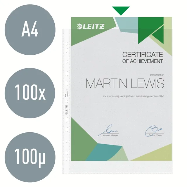 Showtas Leitz Premium 0.10mm PP A4 transparant