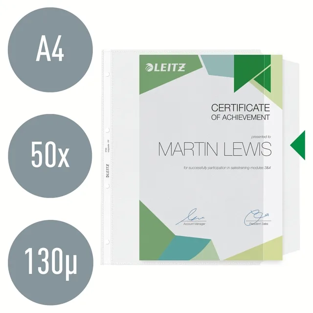Showtas Leitz Premium met klep PP A4 transparant