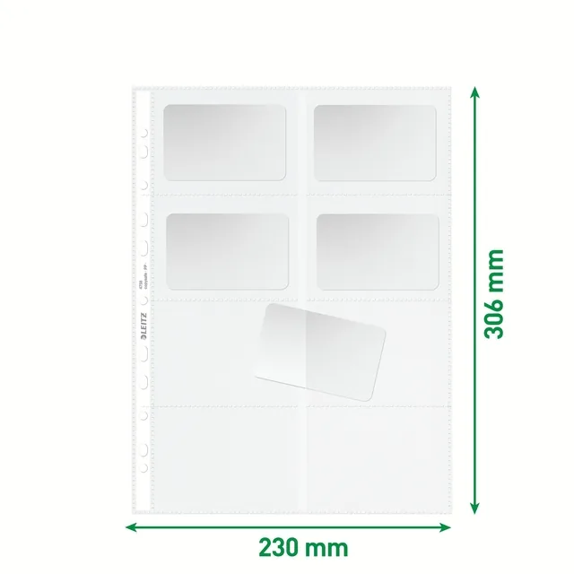 Showtas Leitz Premium visitekrt PP A4 glashelder