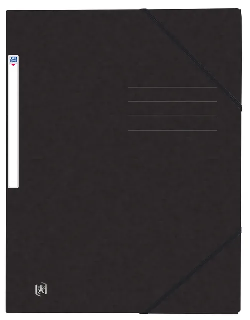 Elastomap Oxford Top File A4 3 kleppen 390gr zwart