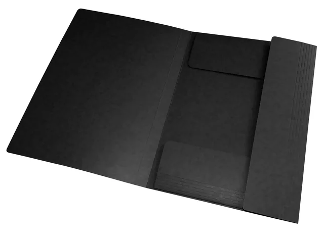 Elastomap Oxford Top File A4 3 kleppen 390gr zwart