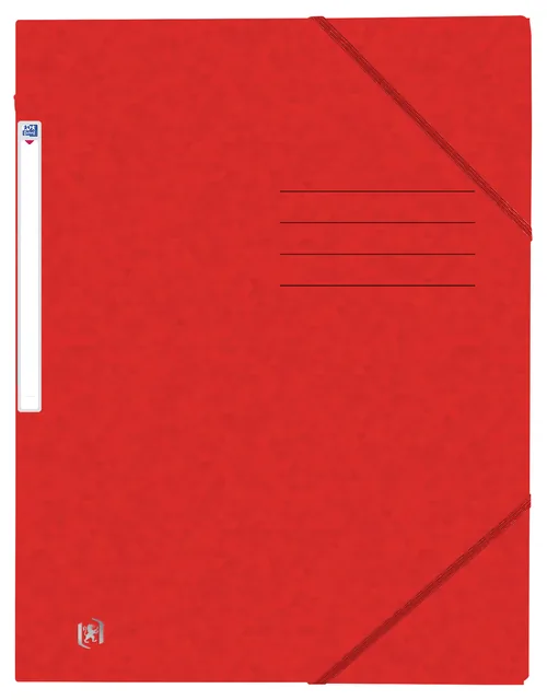 Elastomap Oxford Top File A4 3 kleppen 390gr rood