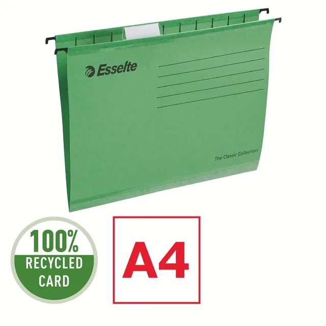 Hangmap Esselte Classic A4 V-bodem 345x240mm gn