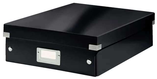 Opbergdoos Leitz Wow Click Store middel zwart