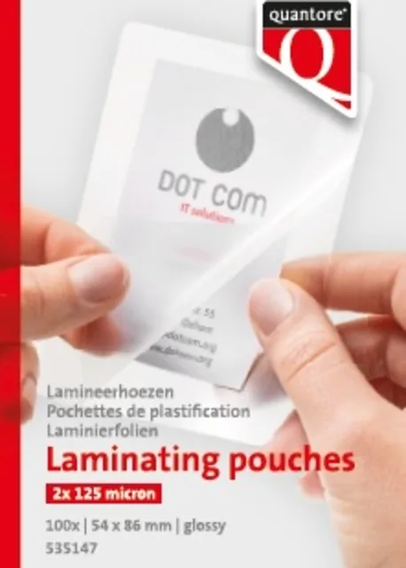 Lamineerhoes Quantore 54x86mm 2x125mic
