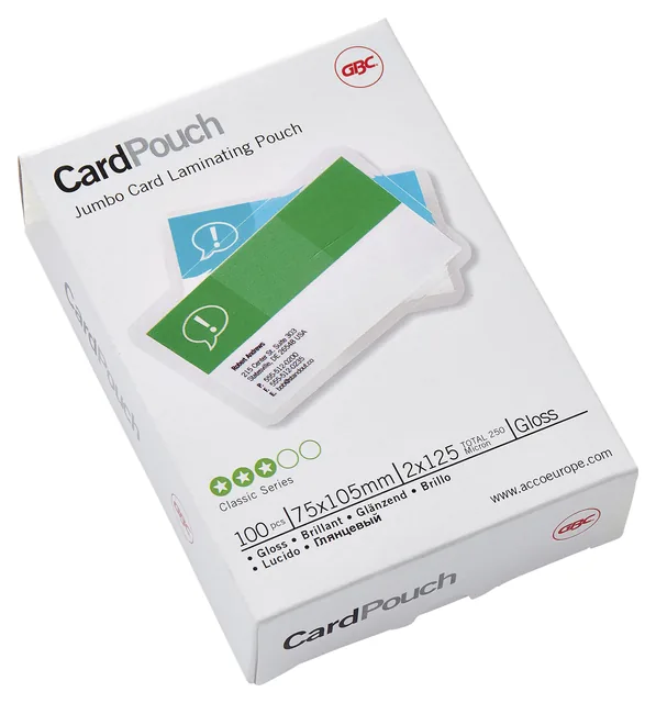 Lamineerhoes GBC club card 75x105mm 2x125micron