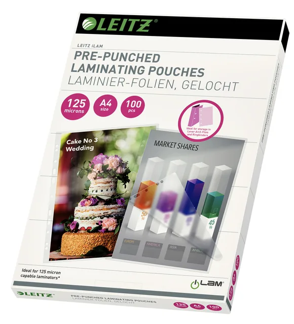 Lamineerhoes Leitz A4 perforatieband 2x125mic EVA