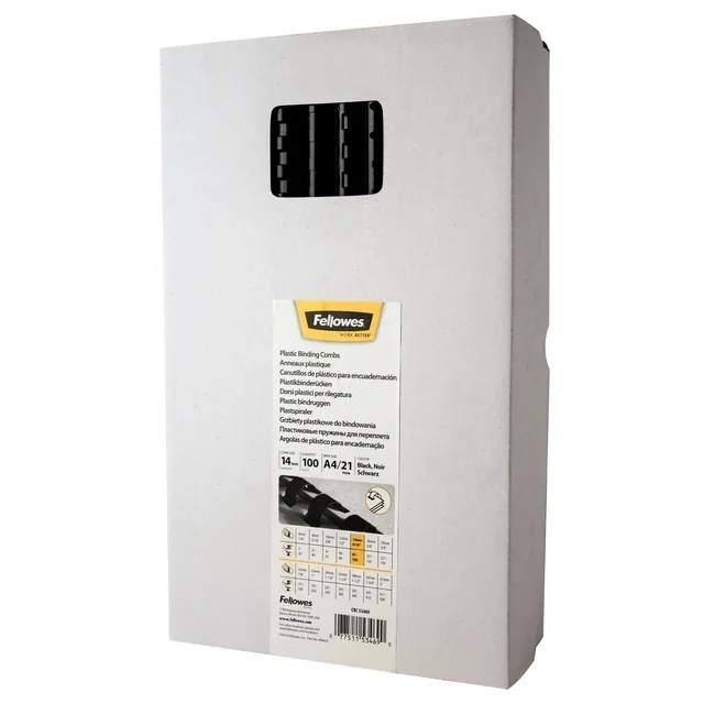 Bindrug Fellowes 14mm 21rings A4 zwart