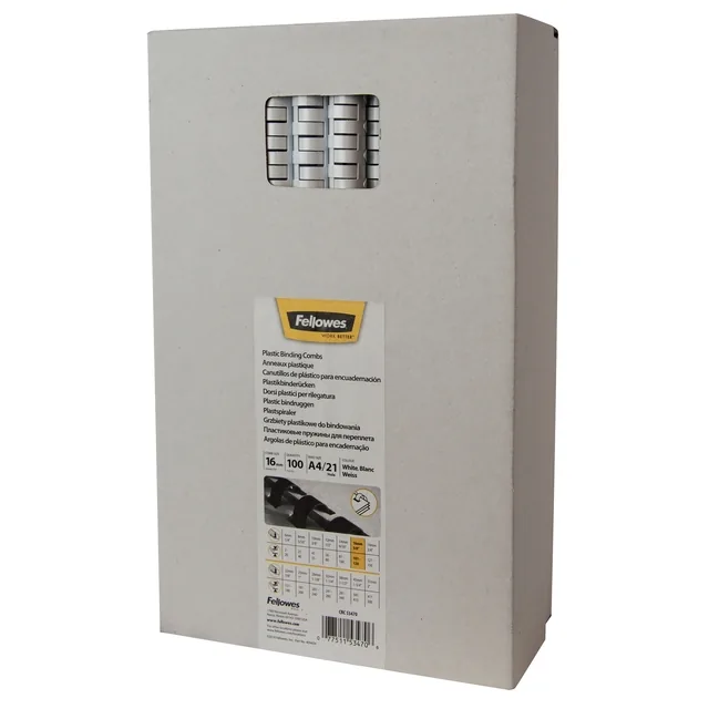 Bindrug Fellowes 16mm 21rings A4 wit
