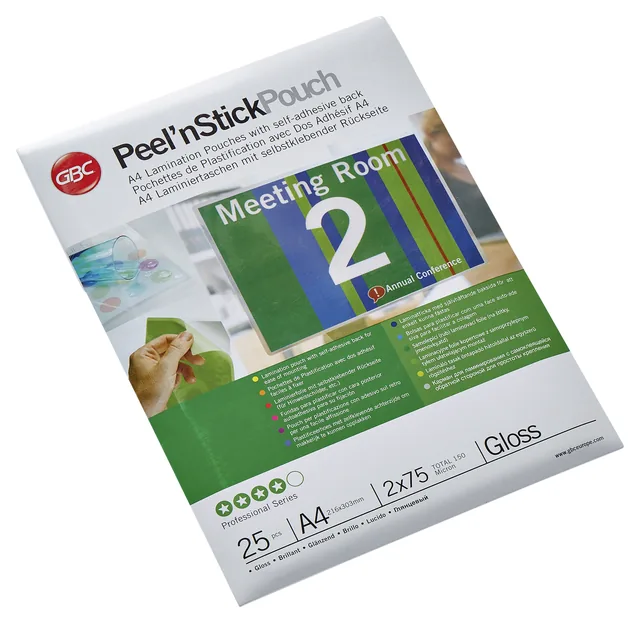 Lamineerhoes GBC Peel en Stick 2x75micron
