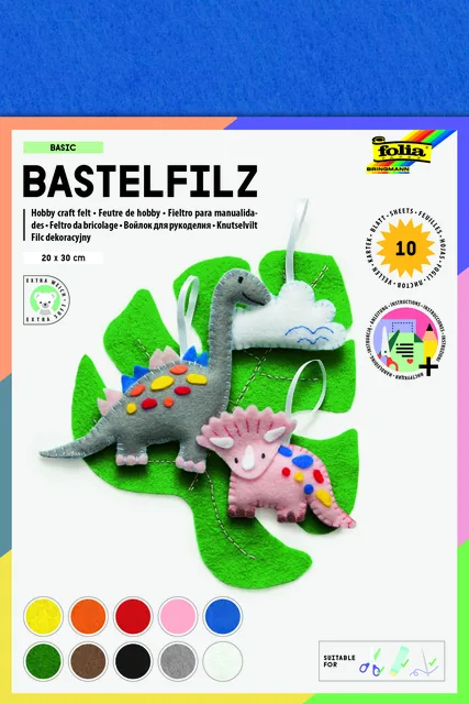 Vilt Folia 20x30cm 150gr 10 vel assorti kleuren