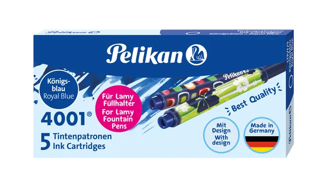 Inktpatroon Pelikan 4001 tbv Lamy vulpen blauw