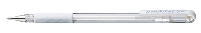 Gelschrijver Pentel K118 Grip M wit
