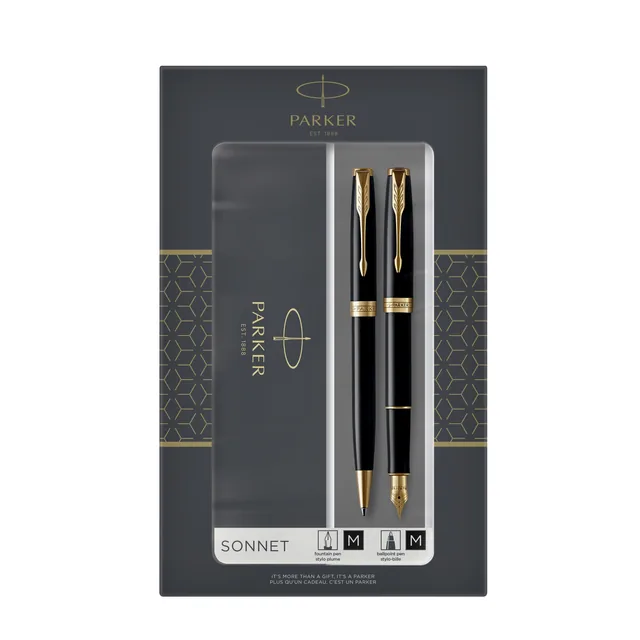 Balpen en Vulpen Parker Sonnet GT M lak zwart