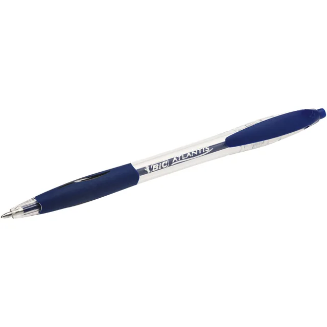 Balpen Bic Atlantis classic grip clic M blauw