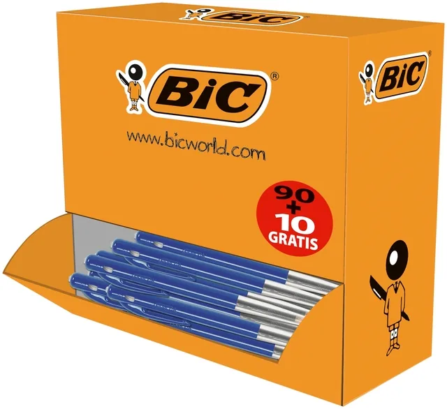 Balpen Bic M10 M 90+10 gratis blauw