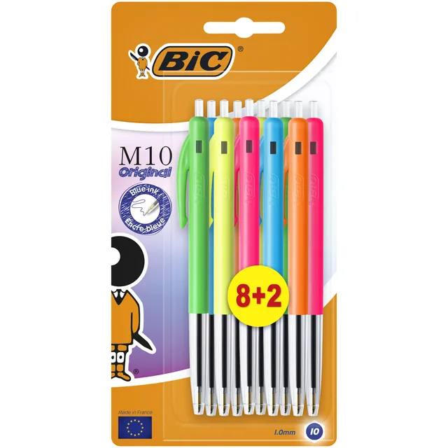 Balpen Bic M10 M pastel assorti