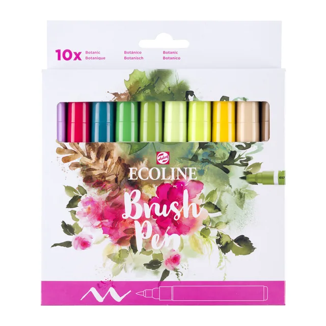 Brushpen Talens Ecoline set 10 stuks botanisch