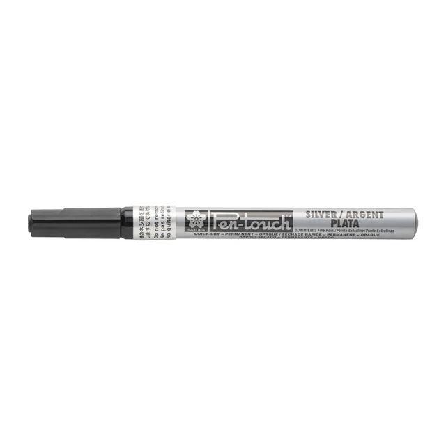 Viltstift Sakura Pentouch extra fijn zilver