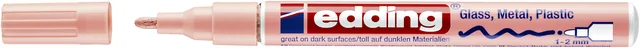 Paintmarker edding 751 oliebasis 1-2mm pastel roze