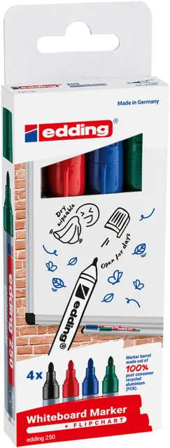 Whiteboardmarker edding 250 rond 1.5-3mm ass