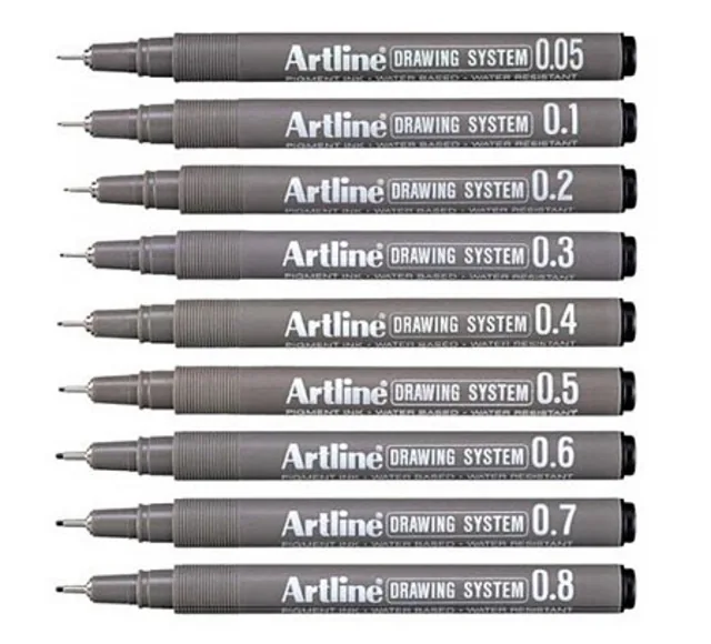 Fineliner Artline technisch 0.4mm zwart