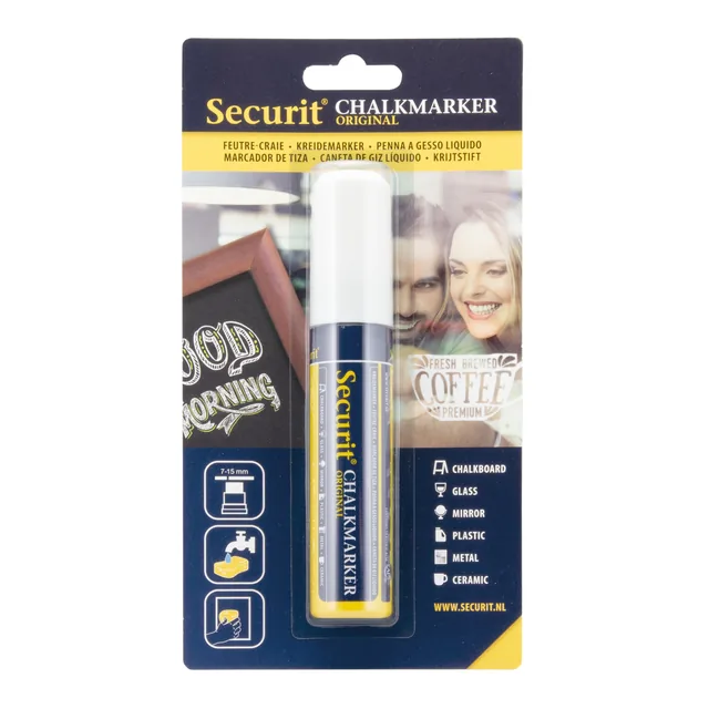 KRIJTSTIFT SECURIT SMA-720 BLOKPUNT 7-15MM WIT
