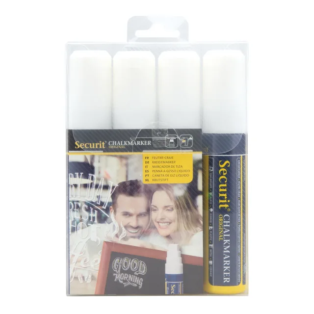 Krijtstift Securit SMA-720 blokpunt 7-15mm wit