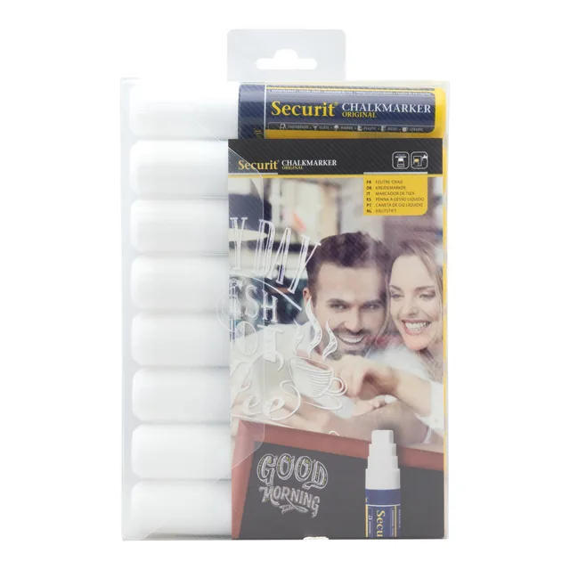 Krijtstift Securit SMA-720 blokpunt 7-15mm wit
