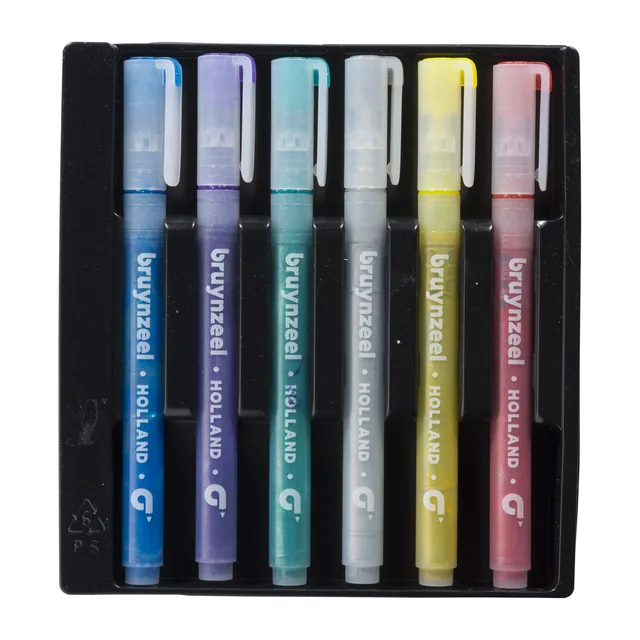 Viltstift Bruynzeel Kids 6st ass glitter