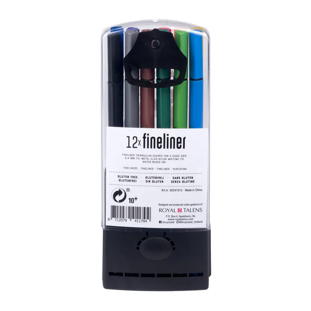 Fineliner Bruynzeel Teens 12st assorti